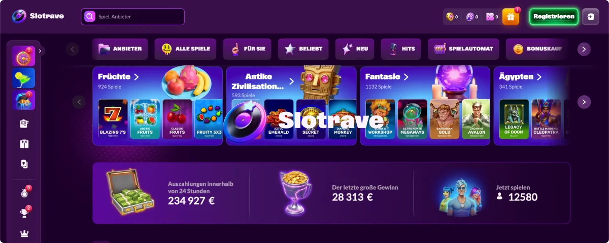 Slotrave Die besten Spiele